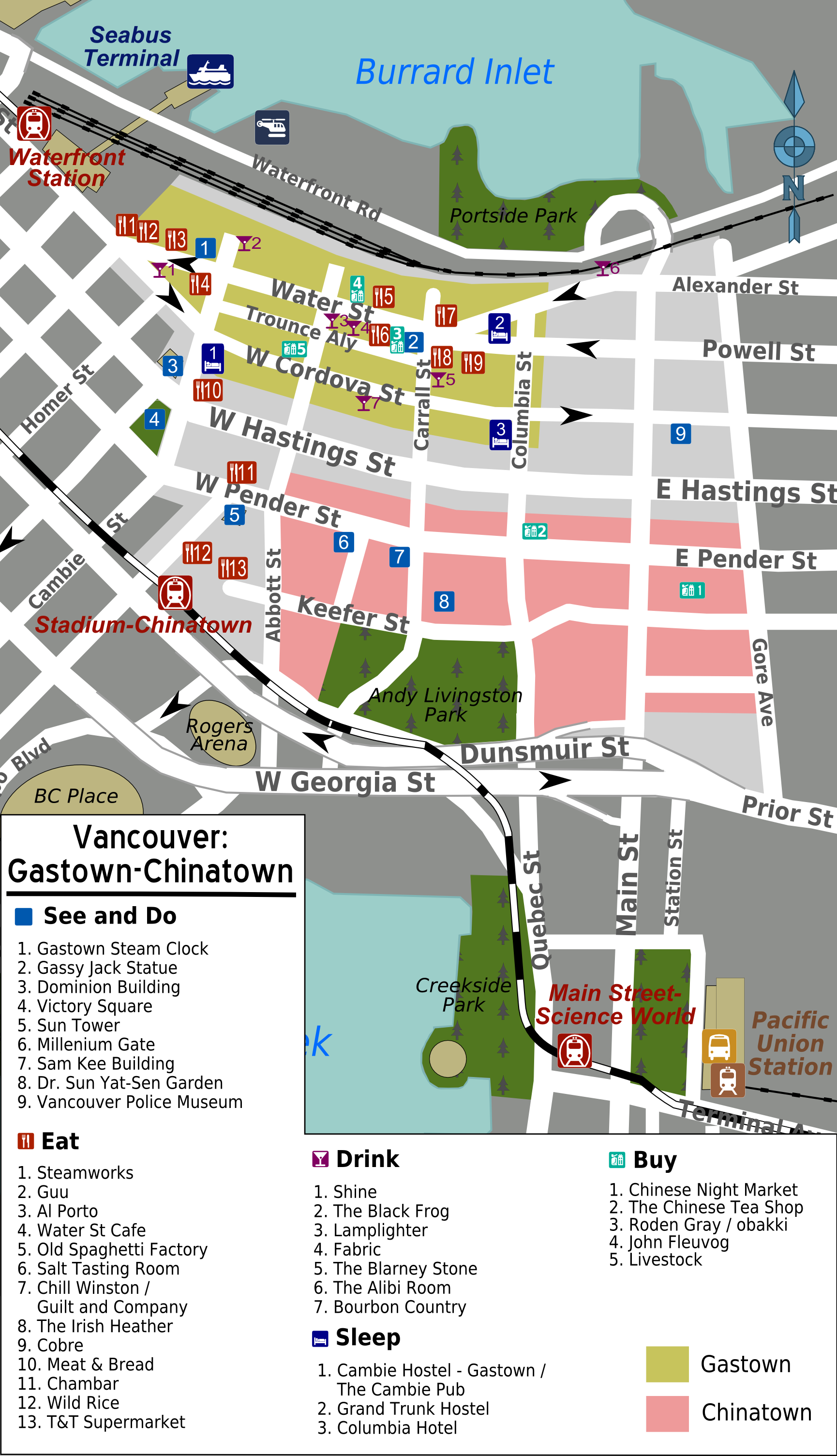 Gastown Map - source: Wikimedia commons